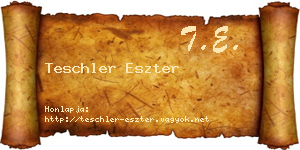Teschler Eszter névjegykártya