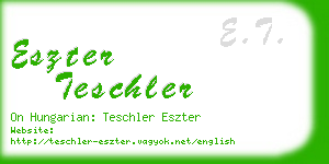 eszter teschler business card